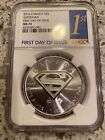 2016-Canada-$5 Superman Coin- 1oz.9999 Silver-NGC MS 70 FIRST DAY OF ISSUE!!