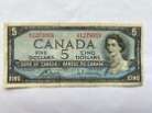 A-238 1954 Canada $5 Five Dollar Bill Bouey/Rasminsky Canadian Note TX3315246 