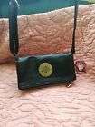  Mulberry brand in real leather, black cross-body bag. Vintage