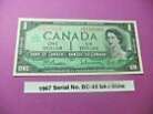 1967 Bank of Canada 1 Dollar Replacement Note *B/M1298203 - BC-45ba-I - GEM UNC