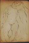 femme nue scène de maison close 1925 dessin encre original signé + cachet PASCIN