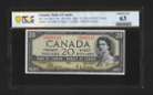 Canada ????????1954 - $20 Dollars ***DEVIL'S FACE Low S/N 0000119*** Choice UNC 63
