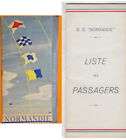 08/1939 liste PASSAGERS PAQUEBOT NORMANDIE –SS NORMANDIE PASSENGER LIST