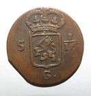 Belgique Netherlands East Indies - Rare 1 Duit 1808 Louis Napoléon Bonaparte