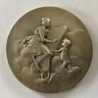 Silver medal cinquantenaire grands magasins du Louvre par Daniel Dupuis