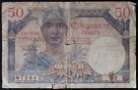 France - Billet de 50 Francs Trésor Français 1947 WWII Circulated