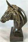SCULPTURE Art Tete de Cheval en Bronze Patine Medaille 2,80 kg Statuette W