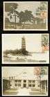 CHINA 2 Snapshots & 1 RPPC all mailed as postcards (Swatow?) to Singapore c.1930
