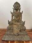 Antique ancien bronze gild BUDDHA BOUDDHA doré Rattanakosin Siam Thaïlande 19e