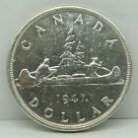 Canada 1947 Canadian Silver $1 One Dollar Coin - George VI - Maple Leaf - M1689