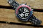 BAYLOR 600ft  chronograph Valjoux 724 + GMT & reverse panda dial [E_1358] 1960s 