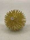 Vintage 18K Yellow Gold Sea Urchin Pin | Brooch | 18/100 tcw | 23g | 14.8 dwt |