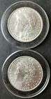 1886 and 1900 $1 Morgan Silver Dollars in Capsules