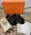 Hermès Hermes Chypre Sandals Authentic 40 UK6 Sold Out Epsom Leather Used Unisex
