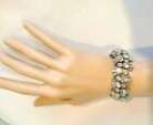 Vintage Signed SHERMAN Swarovski Crystal Rhinestone Double Strand Bracelet