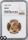 1932 MS64 Gold Eagle, $10 Gold Indian NGC Mint State 64 ** Premium Quality!