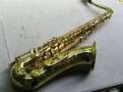 schönes goldenes Saxophon Saxofon Tenorsaxophon Yamaha YTS 62 Purple Logo