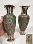 Paire de Vases anciens en ARGENT , CHINE JAPON ASIE vers 1900