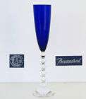 BACCARAT - Flûte à Champagne Modèle « VEGA Flutissimo Bleu Cobalt »  Signée