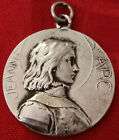 RARE Médaille ARGENT poinçons Jeanne d'ARC DOMREMY 1412 Rouen 1431