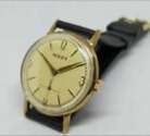 Vintage Rolex Men’s Wrist Watch Cream Face Gold Dial 33mm Antique Swiss Made