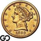 1868-S Gold Half Eagle, $5 Gold Liberty, Very Scarce AU Key Date!
