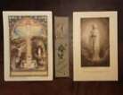 3 images pieuses Lourdes (tvl12) Bernadette. Holy cards. Santini
