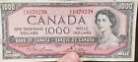 $1000 Dollar Bill Canada 1954