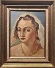 Tableau Peinture Cadre 20èm XXèm Filatoff Portrait femme école russe rare ancien