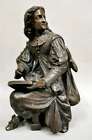 ancienne Statue en Bronze de JOHN MILTON le paradis perdu Ornement de pendule ?