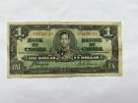 1937 Canadian 1 Dollar  Bill 