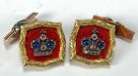 Nice Set Pair of Old Russian Gold Cuff Links with Crowns