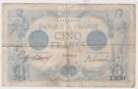 France Billet de cinq francs Bleu de 1915 
