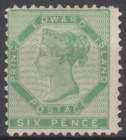Prince Edward Island 1868 Mint Mounted 6d Blue Green SG18 Cat £170 BARELY HINGED