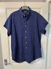 Ralph Lauren Blake Mens Short Sleeve Shirt Navy Blue XXL 2XL *Read Description*