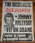 Johnny Hallyday Affiche originale de Ici Paris années 70