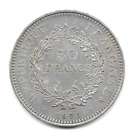 monnaie de 50 Francs type Hercule 1975 TTB à SUP  Argent - V République, 1959 -