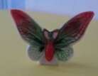 Fève thème Animaux Papillon vert et rouge Nouvelle Guinée réf 1240