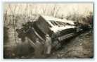 1913 Train Locomotive Crash Stockwell Indiana IN Lafayette RPPC Photo Postcard