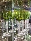 RARE Série de Six Verres à Vin en cristal Taillé Modèle Treves , Art Déco ?