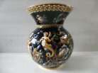 vase céramique de GIEN style Renaissance 15.5 cm vintage parfait état