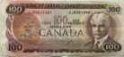 1975 $100 Bank of CANADA Lawson Bouey Banknote Paper Bill Money AJB4019481