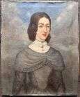 Tableau Ancien Portrait de Femme Peinture à Identifier style Renaissance XIXème