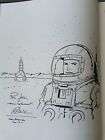 Bd eo e.o. dedicacée par Régric Lefranc la conquête de l'espace fusée de Tintin
