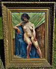 ancien tableau nue dans l'atelier signé Corinth 1900 impressionniste 