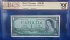 Canada 1954 one dollar devil's face bank note Beattie- Coyne