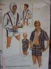 VINTAGE 1960'S SIMPLICITY MEN'S SWIM SHORTS & CASUAL JACKETS SEWING PATTERN