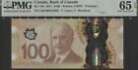 TT PK BC-73d 2011 CANADA 100 DOLLARS POLYMER NOTE PMG 65 GEM UNCIRCULATED!