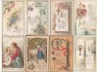 LOT de 8 Images Religieuses BOUASSE Souvenir Première Communion Prière 1895-1898