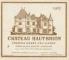 1 Etiquette Chateau Haut Brion 1967